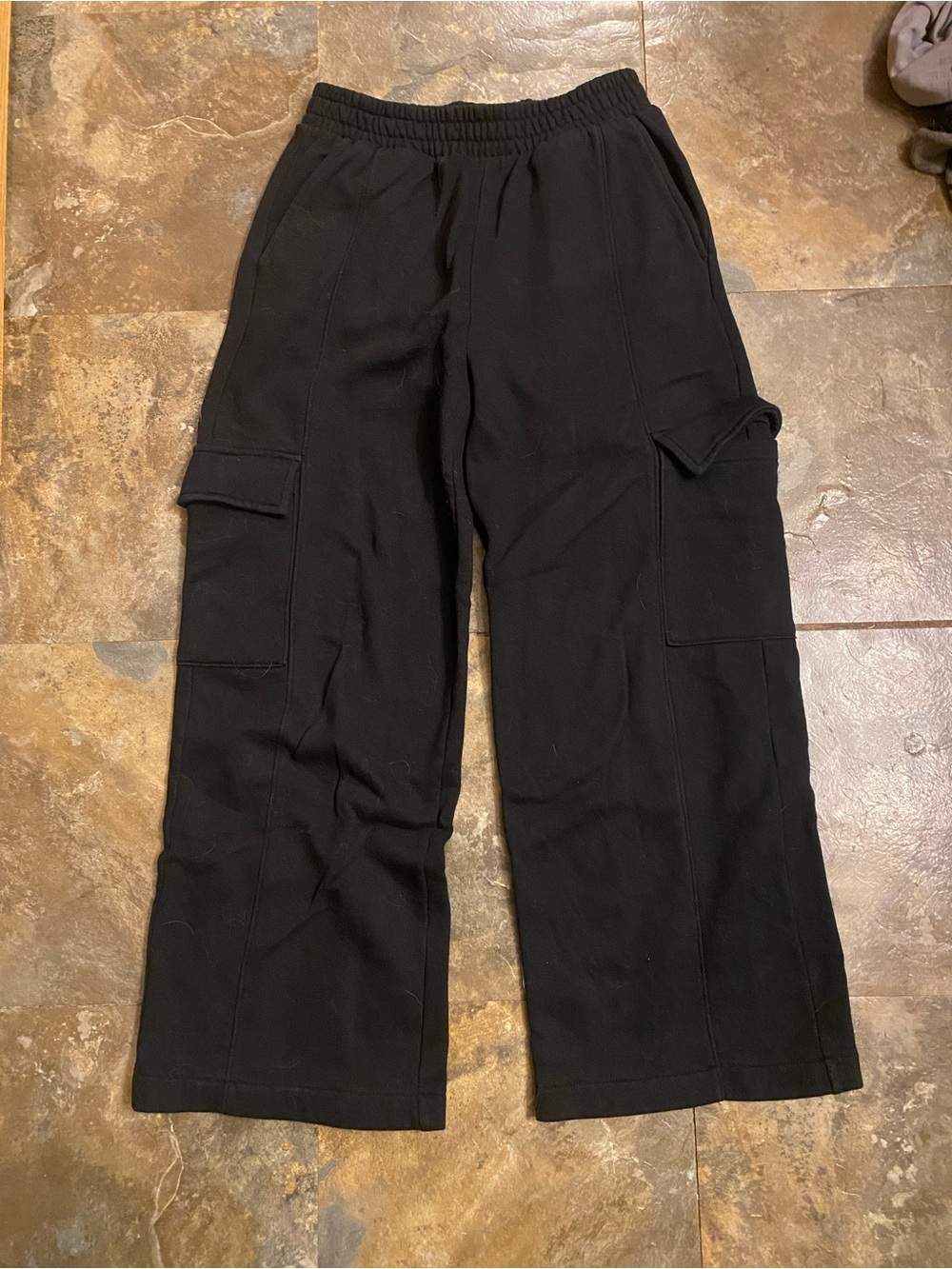 GAP Black Cargo Sweatpants - Casual Elastic Waist